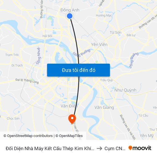 Đối Diện Nhà Máy Kết Cấu Thép Kim Khí Đông Anh - Km 13+400 Quốc Lộ 3 to Cụm CN Ngọc Hồi map