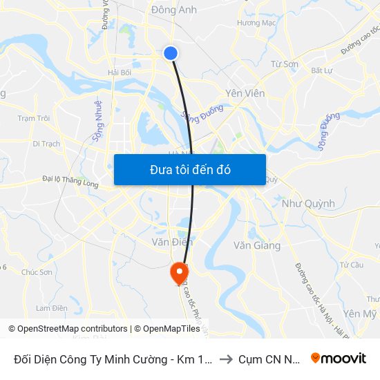 Đối Diện Công Ty Minh Cường - Km 10+960 Quốc Lộ 3 to Cụm CN Ngọc Hồi map