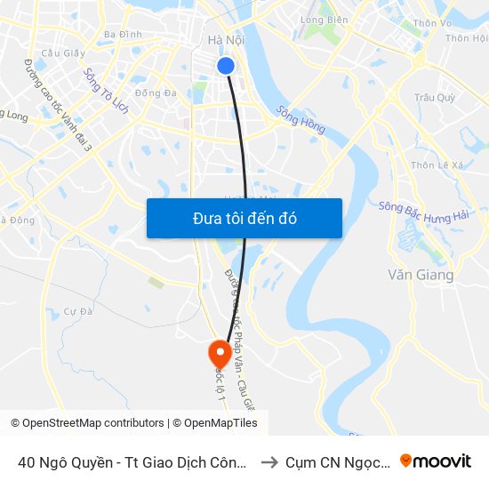 40 Ngô Quyền - Tt Giao Dịch Công Nghệ to Cụm CN Ngọc Hồi map