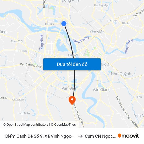 Điếm Canh Đê Số 9, Xã Vĩnh Ngọc-Đê 406 to Cụm CN Ngọc Hồi map