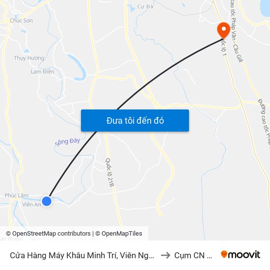 Cửa Hàng Máy Khâu Minh Trí, Viên Ngoại, Viên An - Tỉnh Lộ 429 to Cụm CN Ngọc Hồi map