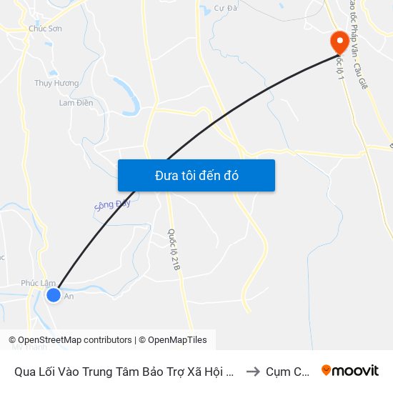 Qua Lối Vào Trung Tâm Bảo Trợ Xã Hội 50m, Xóm Trại, Thôn Phù Yên - Tỉnh Lộ 429 to Cụm CN Ngọc Hồi map