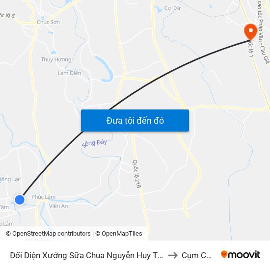 Đối Diện Xưởng Sữa Chua Nguyễn Huy Thôn Chân Chim, Phúc Lâm - Tỉnh Lộ 429 to Cụm CN Ngọc Hồi map