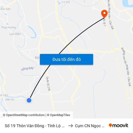 Số 19 Thôn Vân Đồng - Tỉnh Lộ 429 to Cụm CN Ngọc Hồi map