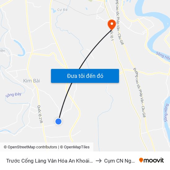 Trước Cổng Làng Vân Hóa An Khoái Khoảng 50m to Cụm CN Ngọc Hồi map