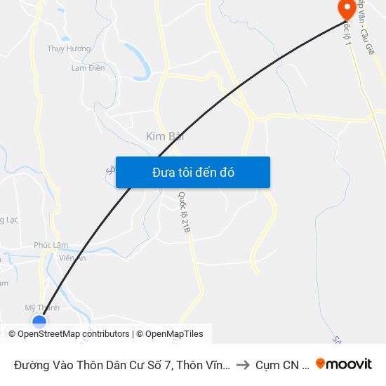 Đường Vào Thôn Dân Cư Số 7, Thôn Vĩnh Lạc, Xã Mỹ Thành Khoảng 50m to Cụm CN Ngọc Hồi map