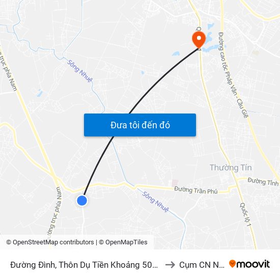 Đường Đình, Thôn Dụ Tiền Khoảng 50m-Đường Liên Thôn Xã to Cụm CN Ngọc Hồi map