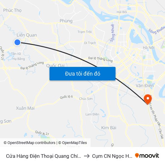 Cửa Hàng Điện Thoại Quang Chính to Cụm CN Ngọc Hồi map