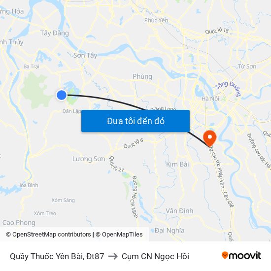 Quầy Thuốc Yên Bài, Đt87 to Cụm CN Ngọc Hồi map