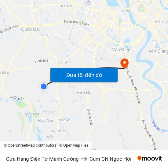 Cửa Hàng Điện Từ Mạnh Cường to Cụm CN Ngọc Hồi map