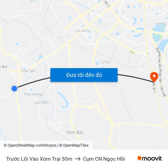 Trước Lối Vào Xóm Trại 50m to Cụm CN Ngọc Hồi map