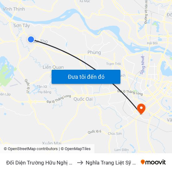 Đối Diện Trường Hữu Nghị T78 - Ql32 to Nghĩa Trang Liệt Sỹ Hà Đông map