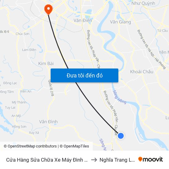 Cửa Hàng Sửa Chữa Xe Máy Đình Khánh, Thôn Phúc Lâm - Dt428 to Nghĩa Trang Liệt Sỹ Hà Đông map