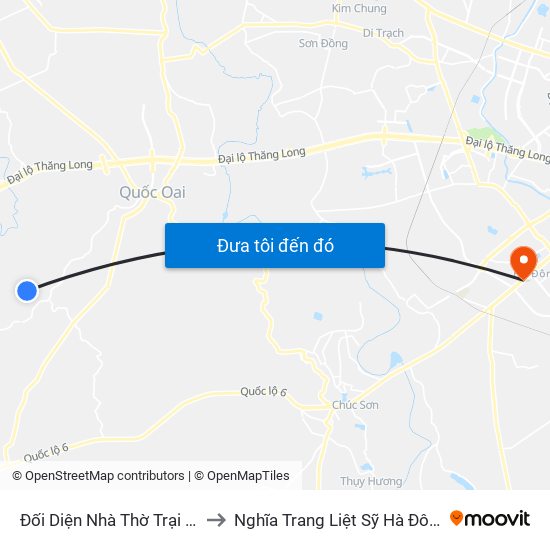 Đối Diện Nhà Thờ Trại Ro to Nghĩa Trang Liệt Sỹ Hà Đông map