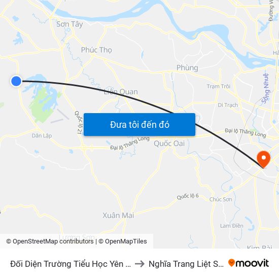 Đối Diện Trường Tiểu Học Yên Bài Khu C, Đt87 to Nghĩa Trang Liệt Sỹ Hà Đông map