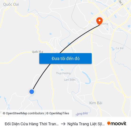 Đối Diện Cửa Hàng Thời Trang Yến Duyên to Nghĩa Trang Liệt Sỹ Hà Đông map