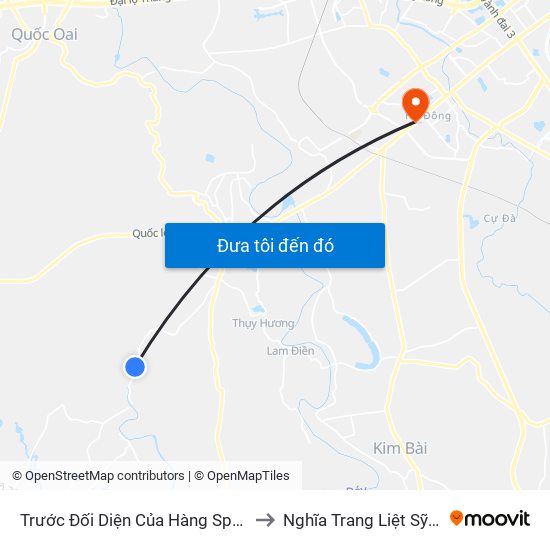 Trước Đối Diện Của Hàng Spa Thanh Tính to Nghĩa Trang Liệt Sỹ Hà Đông map