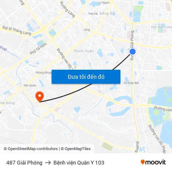 487 Giải Phóng to Bệnh viện Quân Y 103 map