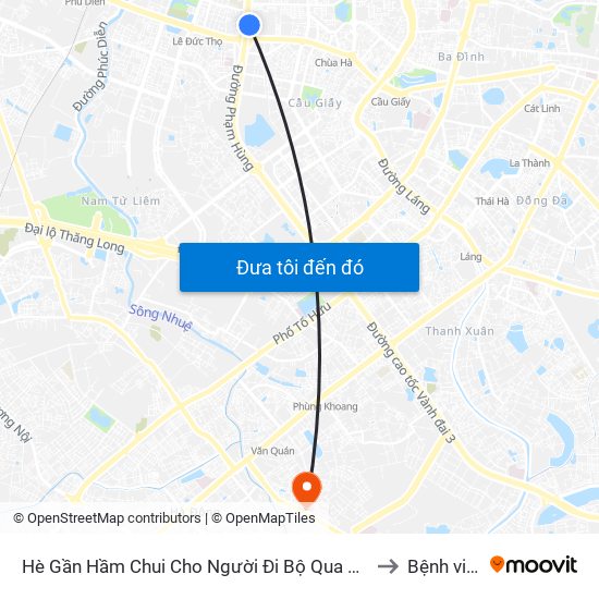 2b Phạm Văn Đồng to Bệnh viện Quân Y 103 map