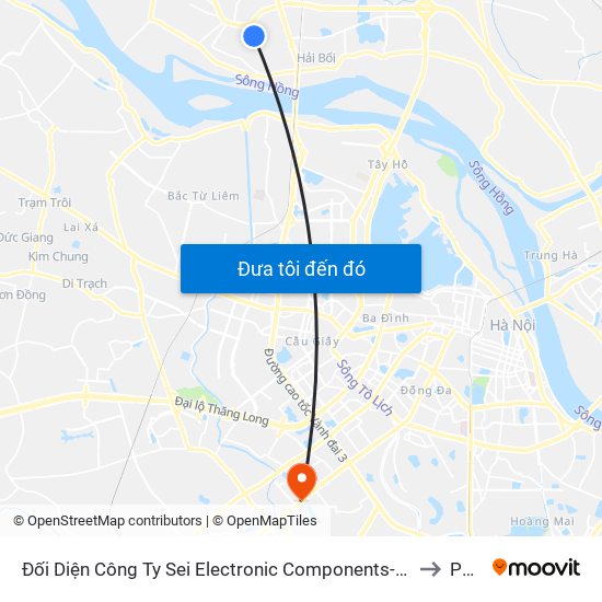 Đối Diện Công Ty Sei Electronic Components-Việt Nam to PTIT map