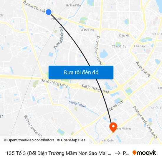 135 Tổ 3 (Đối Diện Trường Mầm Non Sao Mai - Kiều Mai) - Đường 32 to PTIT map