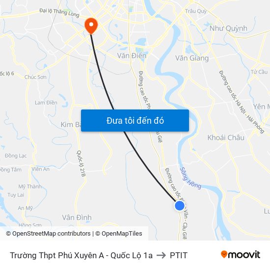 Trường Thpt Phú Xuyên A - Quốc Lộ 1a to PTIT map