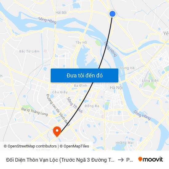 Đối Diện Thôn Vạn Lộc (Trước Ngã 3 Đường Tránh Ql5) to PTIT map