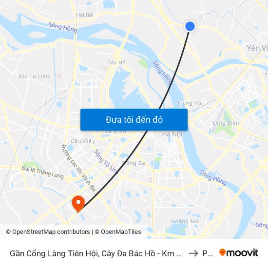 Gần Cổng Làng Tiên Hội, Cây Đa Bác Hồ - Km 5 +700 Quốc Lộ 3 to PTIT map