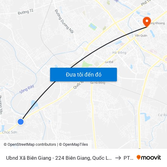 Ubnd Xã Biên Giang - 224 Biên Giang, Quốc Lộ 6 to PTIT map