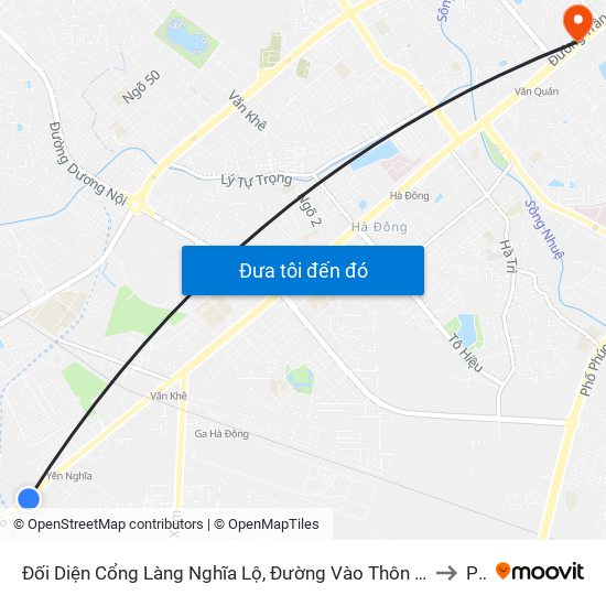 Đối Diện Cổng Làng Nghĩa Lộ, Đường Vào Thôn Thanh Lãm - Quang Trung (Hà Đông), Quốc Lộ 6 to PTIT map