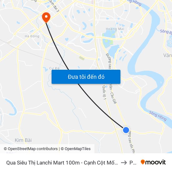 Qua Siêu Thị Lanchi Mart 100m - Cạnh Cột Mốc H1/13 - Tl 427 to PTIT map