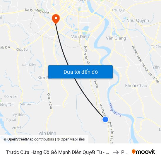 Trước Cửa Hàng Đồ Gỗ Mạnh Diễn  Quyết Tú - Vạn Điểm - Tl429 to PTIT map