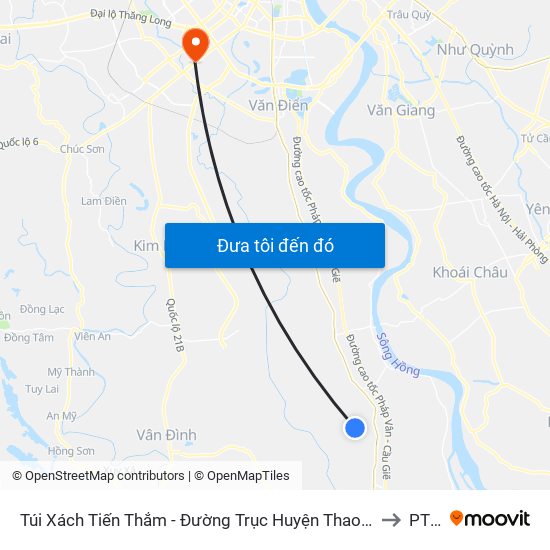 Túi Xách Tiến Thắm - Đường Trục Huyện Thao Chính to PTIT map