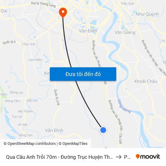 Qua Cầu Anh Trỗi 70m - Đường Trục Huyện Thao Chính to PTIT map