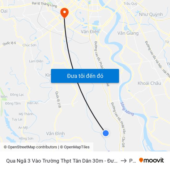 Qua Ngã 3 Vào Trường Thpt Tân Dân 30m - Đường Trục Huyện Thao Chính to PTIT map