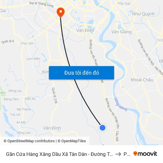 Gần Cửa Hàng Xăng Dầu Xã Tân Dân - Đường Trục Huyện Thao Chính to PTIT map