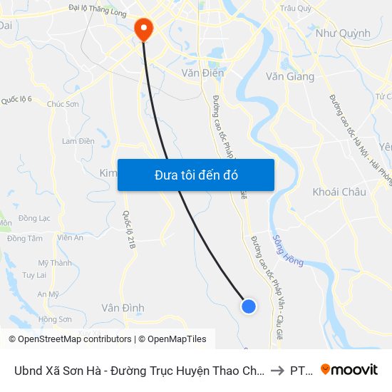 Ubnd Xã Sơn Hà - Đường Trục Huyện Thao Chính to PTIT map