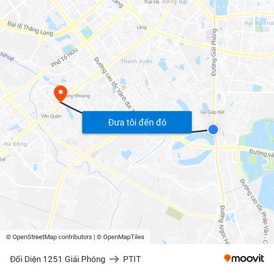 Đối Diện 1251 Giải Phóng to PTIT map