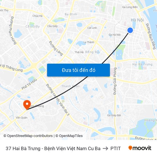 37 Hai Bà Trưng - Bệnh Viện Việt Nam Cu Ba to PTIT map