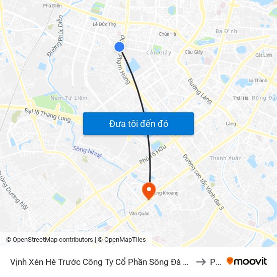 Vịnh Xén Hè Trước Công Ty Cổ Phần Sông Đà 9 - Đường Nguyễn Hoàng to PTIT map
