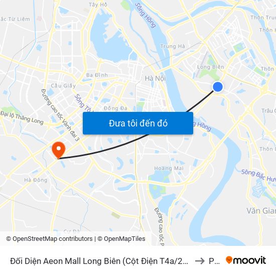 Đối Diện Aeon Mall Long Biên (Cột Điện T4a/2a-B Đường Cổ Linh) to PTIT map