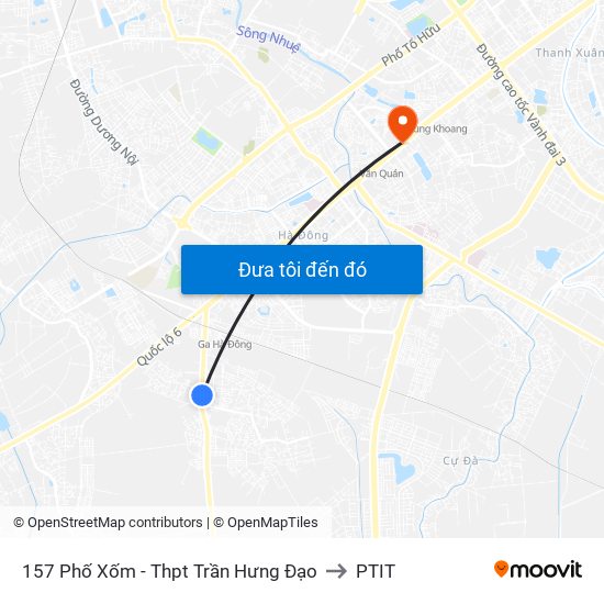 157 Phố Xốm - Thpt Trần Hưng Đạo to PTIT map