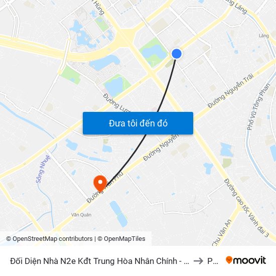 Đối Diện Nhà N2e Kđt Trung Hòa Nhân Chính - Lê Văn Lương to PTIT map