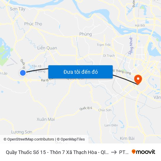 Quầy Thuốc Số 15 - Thôn 7 Xã Thạch Hòa - Ql21 to PTIT map