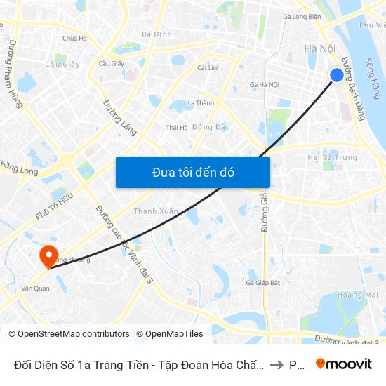 Đối Diện Số 1a Tràng Tiền - Tập Đoàn Hóa Chất Việt Nam to PTIT map