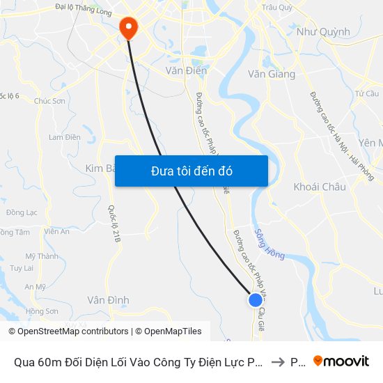 Qua 60m Đối Diện Lối Vào Công Ty Điện Lực Phú Xuyên - Quốc Lộ 1a to PTIT map