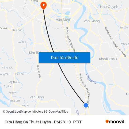 Cừa Hàng Cá Thuật Huyền - Dt428 to PTIT map