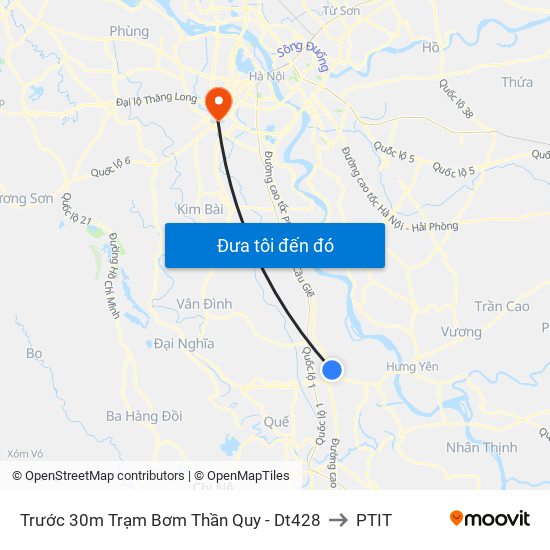 Trước 30m Trạm Bơm Thần Quy - Dt428 to PTIT map