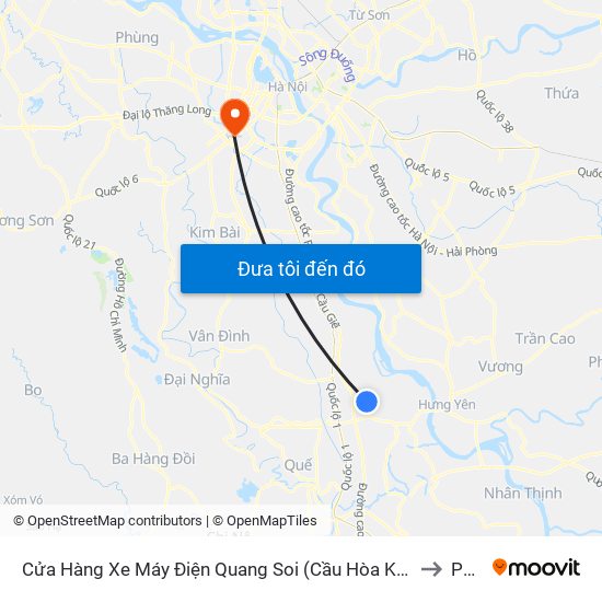 Cửa Hàng Xe Máy Điện Quang Soi (Cầu Hòa Khê) - Dt428 to PTIT map