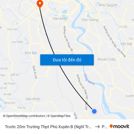 Trước 20m Trường Thpt Phú Xuyên B (Nghĩ Trang Liệt Sỹ Tri Thủy) - Dt428 to PTIT map